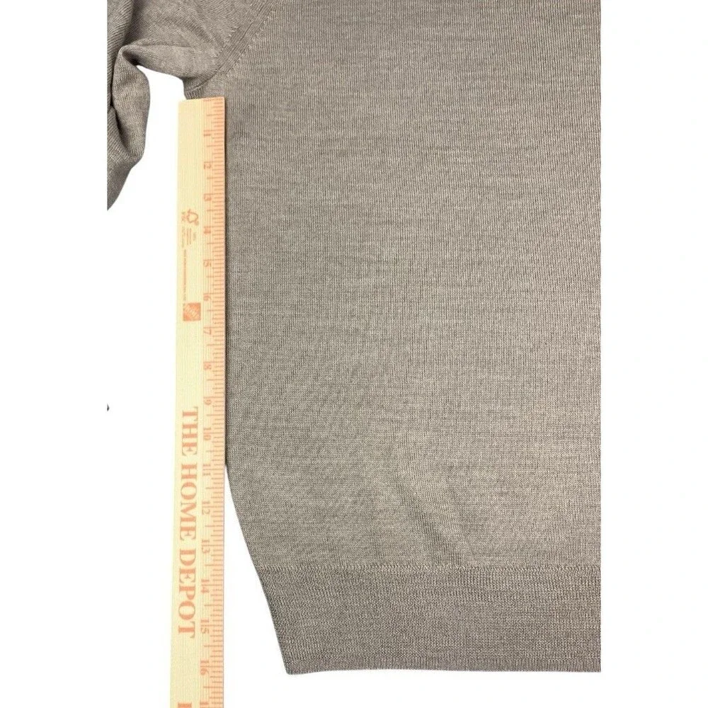 J Crew Beige Long Sleeve Sweater, Men’s XL, Merino Wool Blend
